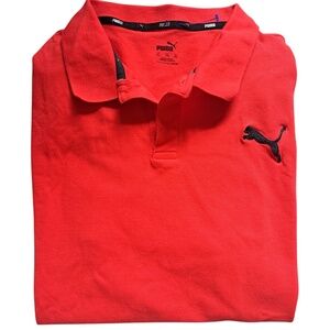 Puma Men’s XXL Red Polo Shirt Short Sleeve Stretch Logo